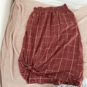 Pink Grid Skirt
